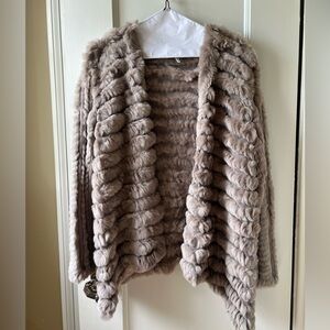 Heartloom rabbit fur sweater/jacket size xs